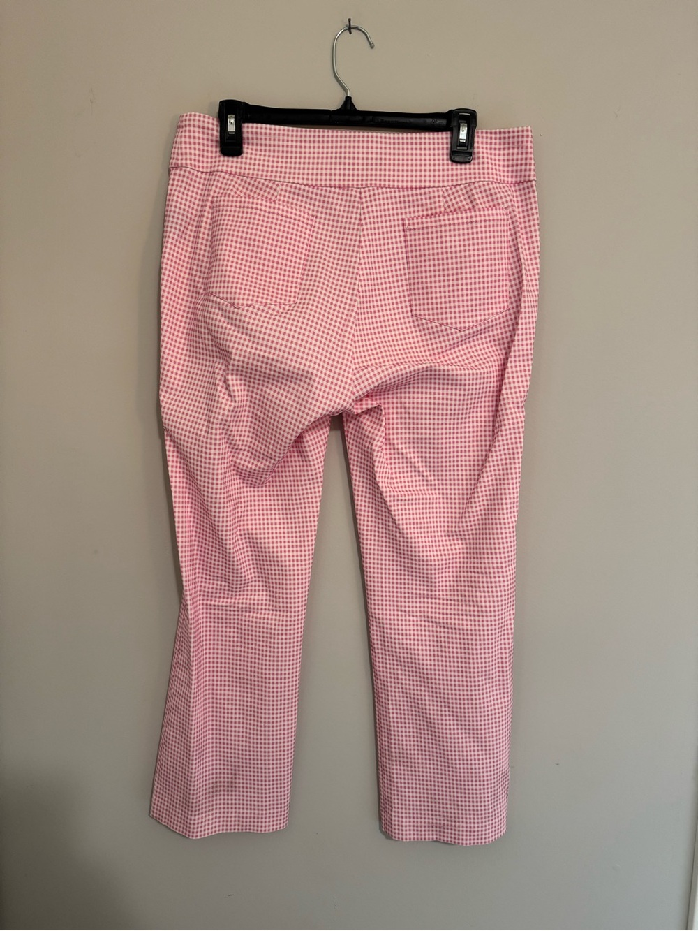 J. McLaughlin Pink and White Gingham Pull on Pants - Picture 4 of 6